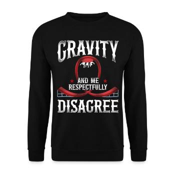 Montagnes russes Vintage Gravity et - Sweat-shirt Unisexe - noir - Devant - Alina (178cm) & Michal (187cm)