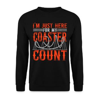 Roller Coaster Vintage I'm Just - Unisex Sweatshirt - black - Front - Alina (178cm) & Michal (187cm)