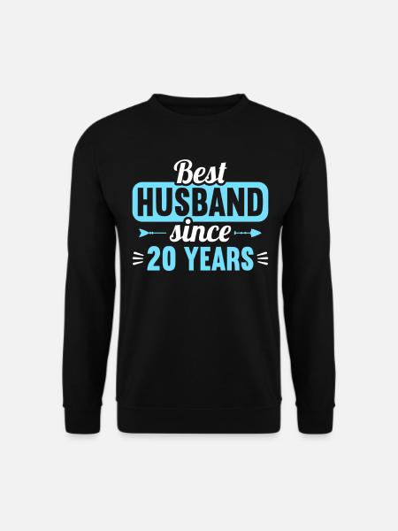 Best Husband Since 20 Years 20th Wedding Day - Unisex Pullover - Schwarz