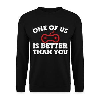 Joueur PC Gamer Gaming Dicton amusant - Sweat-shirt Unisexe - noir - Devant - Alina (178cm) & Michal (187cm)