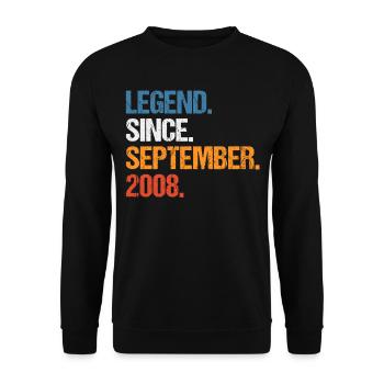 Légende depuis septembre 2008 Anniversaire - Sweat-shirt Unisexe - noir - Devant - Alina (178cm) & Michal (187cm)