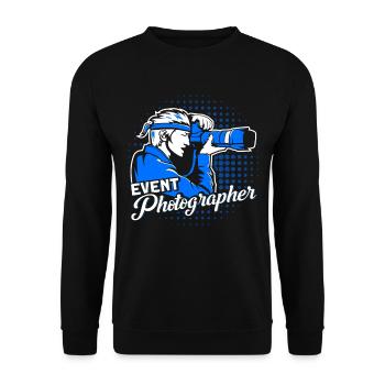 Cadeau cameraman pour photographe - Sweat-shirt Unisexe - noir - Devant - Alina (178cm) & Michal (187cm)