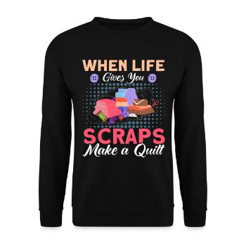 Couturières Amateurs de courtepointe Quilting - Sweat-shirt Unisexe - noir - Devant - Alina (178cm) & Michal (187cm)