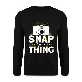 Cameraman Gift for Photographer - Unisex Sweatshirt - black - Front - Alina (178cm) & Michal (187cm)