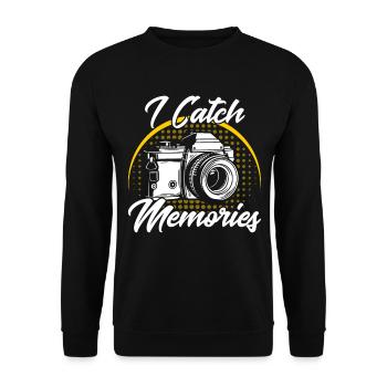 Cadeau cameraman pour photographe - Sweat-shirt Unisexe - noir - Devant - Alina (178cm) & Michal (187cm)