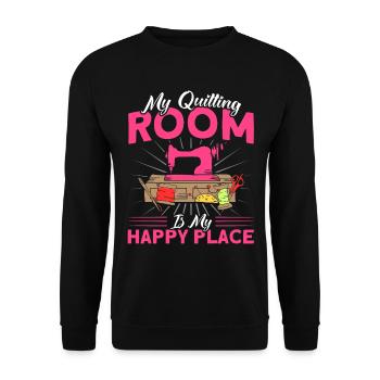 Seamstresses Quilting Lovers Quilting - Unisex Sweatshirt - black - Front - Alina (178cm) & Michal (187cm)