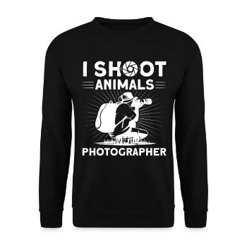 Cameraman Gift for Photographer - Unisex Sweatshirt - black - Front - Alina (178cm) & Michal (187cm)