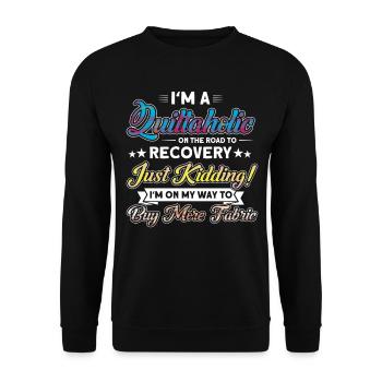 Seamstresses Quilting Lovers Quilting - Unisex Sweatshirt - black - Front - Alina (178cm) & Michal (187cm)