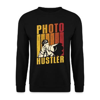 Directeur de la photographie Photographe Photographe Amateur d’appareil photo - Sweat-shirt Unisexe - noir - Devant - Alina (178cm) & Michal (187cm)