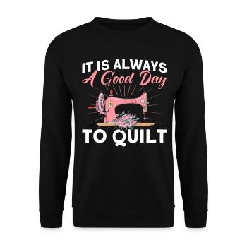 Couturières Amateurs de courtepointe Quilting - Sweat-shirt Unisexe - noir - Devant - Alina (178cm) & Michal (187cm)