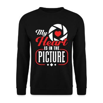 Directeur de la photographie Photographe Photographe Amateur d’appareil photo - Sweat-shirt Unisexe - noir - Devant - Alina (178cm) & Michal (187cm)