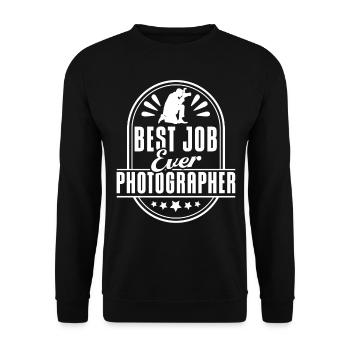 Directeur de la photographie Photographe Photographe Amateur d’appareil photo - Sweat-shirt Unisexe - noir - Devant - Alina (178cm) & Michal (187cm)