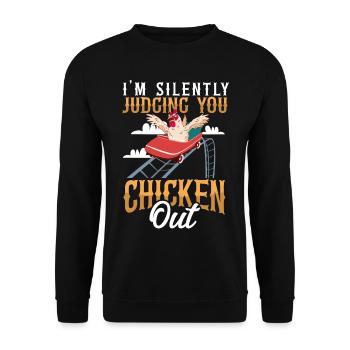 Scooter Coaster Je suis silencieusement - Sweat-shirt Unisexe - noir - Devant - Alina (178cm) & Michal (187cm)