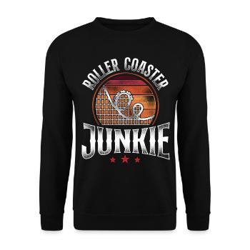 Montagnes russes Vintage Retro - Sweat-shirt Unisexe - noir - Devant - Alina (178cm) & Michal (187cm)