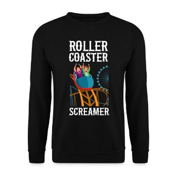 Roller Coaster Roller Coaster - Unisex Sweatshirt - black - Front - Alina (178cm) & Michal (187cm)