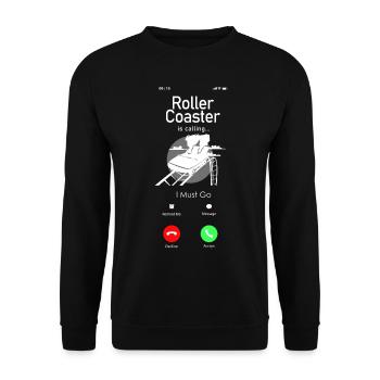 Roller Coaster Phone Display - Unisex Sweatshirt - black - Front - Alina (178cm) & Michal (187cm)