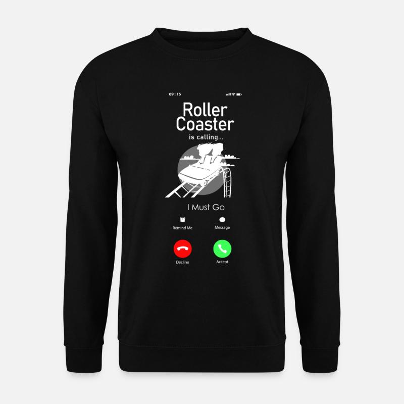 Roller Coaster Phone Display - Unisex Pullover - Schwarz