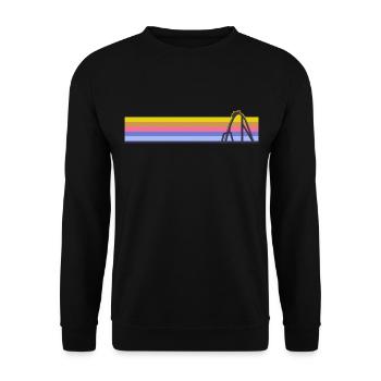 Montagnes russes Rétro Vintage - Sweat-shirt Unisexe - noir - Devant - Alina (178cm) & Michal (187cm)
