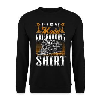 Steam Train Driver Trainspotting - Unisex Pullover - Schwarz - Vorne - Alina (178cm) & Michal (187cm)