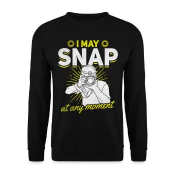 Photographer: I can take pictures at any time - Unisex Sweatshirt - black - Front - Alina (178cm) & Michal (187cm)
