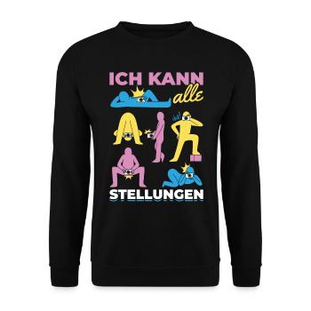Photographer I can photograph all positions - Unisex Sweatshirt - black - Front - Alina (178cm) & Michal (187cm)