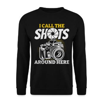 Photography I call the shots here - Unisex Sweatshirt - black - Front - Alina (178cm) & Michal (187cm)