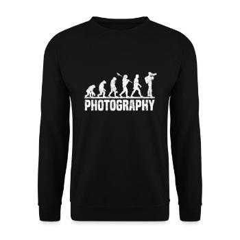 Photography Evolution Photographer Evolution Photo - Unisex Sweatshirt - black - Front - Alina (178cm) & Michal (187cm)