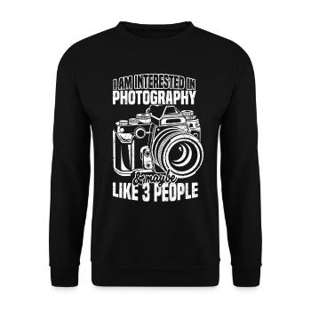 Interested in photography and maybe 3 - Unisex Sweatshirt - black - Front - Alina (178cm) & Michal (187cm)