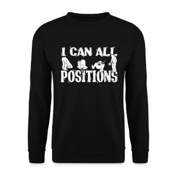Photographe de l’appareil photo Je peux gérer toutes les positions - Sweat-shirt Unisexe - noir - Devant - Alina (178cm) & Michal (187cm)