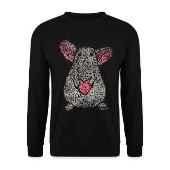 Mice lovers Rat lovers Rats Mice - Unisex Sweatshirt - black - Front - Alina (178cm) & Michal (187cm)