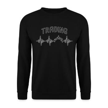 trading heartbeat - Unisex Sweatshirt - black - Front - Alina (178cm) & Michal (187cm)
