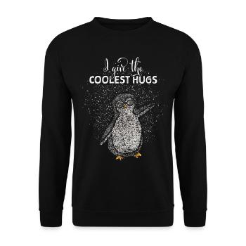 Câlins Chemise Câlins Câlin Pingouins Pingouins - Sweat-shirt Unisexe - noir - Devant - Alina (178cm) & Michal (187cm)