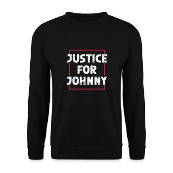 Für Johnny - Unisex Pullover - Schwarz - Vorne - Alina (178cm) & Michal (187cm)