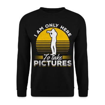 Photographe Je ne suis là que pour prendre des photos - Sweat-shirt Unisexe - noir - Devant - Alina (178cm) & Michal (187cm)