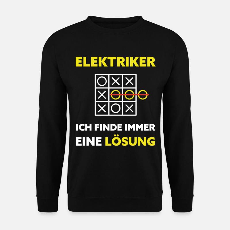 Elektriker Elektrotechnik Lustiger Spruch - Unisex Pullover - Schwarz