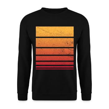 Retro Muster Vintage Dekoration - Unisex Pullover - Schwarz - Vorne - Alina (178cm) & Michal (187cm)