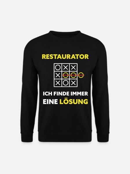 Restaurator Restaurierung Lustiger Spruch - Unisex Pullover - Schwarz