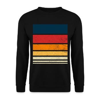 Retro Pattern Vintage - Unisex Sweatshirt - black - Front - Alina (178cm) & Michal (187cm)