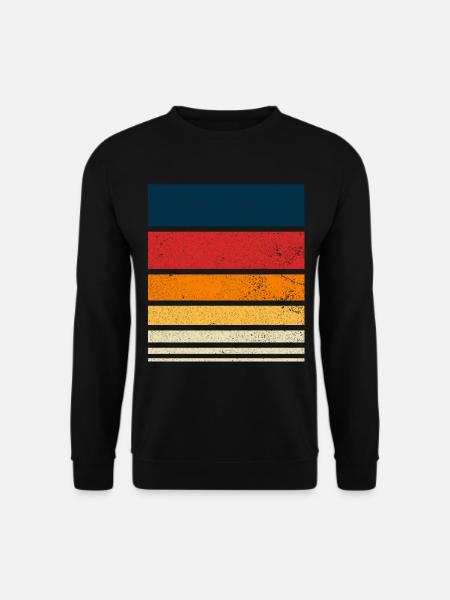 Retro Muster Vintage - Unisex Pullover - Schwarz
