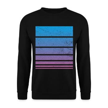 Retro Muster Vintage Dekoration - Unisex Pullover - Schwarz - Vorne - Alina (178cm) & Michal (187cm)