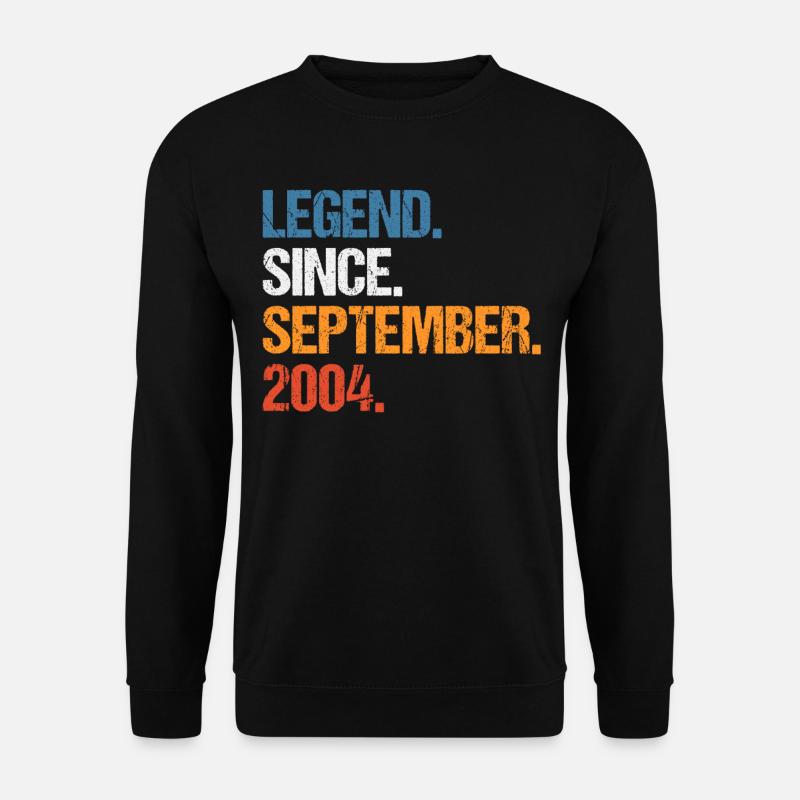 Legend Since September 2004 Birthday - Unisex Sweatshirt - black