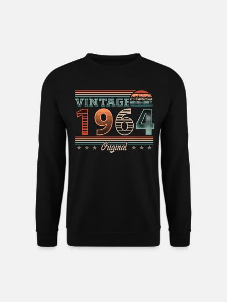 Vintage 1964 Geburtsjahr 1964 Geburtstag Männer - Unisex Pullover - Schwarz