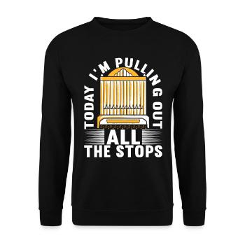 Orgel Organist Orgelspieler - Unisex Pullover - Schwarz - Vorne - Alina (178cm) & Michal (187cm)