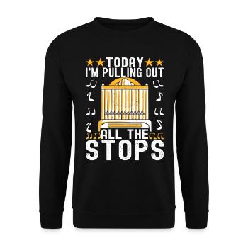 Orgel Organist Orgelspieler - Unisex Pullover - Schwarz - Vorne - Alina (178cm) & Michal (187cm)