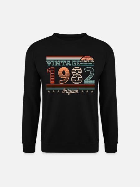 Vintage 1982 Geburtsjahr 1982 Geburtstag Männer - Unisex Pullover - Schwarz