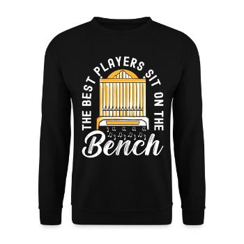 Orgel Organist Orgelspieler - Unisex Pullover - Schwarz - Vorne - Alina (178cm) & Michal (187cm)
