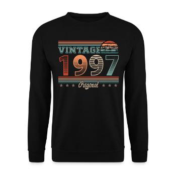 Millésime 1997 Année de naissance 1997 Anniversaire Hommes - Sweat-shirt Unisexe - noir - Devant - Alina (178cm) & Michal (187cm)