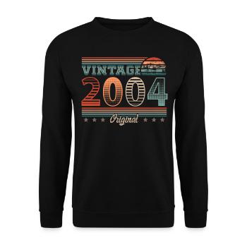 Millésime 2004 Année de naissance 2004 Anniversaire Hommes - Sweat-shirt Unisexe - noir - Devant - Alina (178cm) & Michal (187cm)