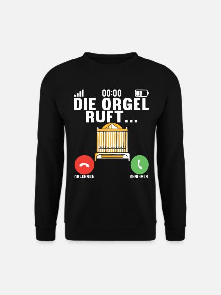 Orgel Organist Orgelspieler - Unisex Pullover - Schwarz