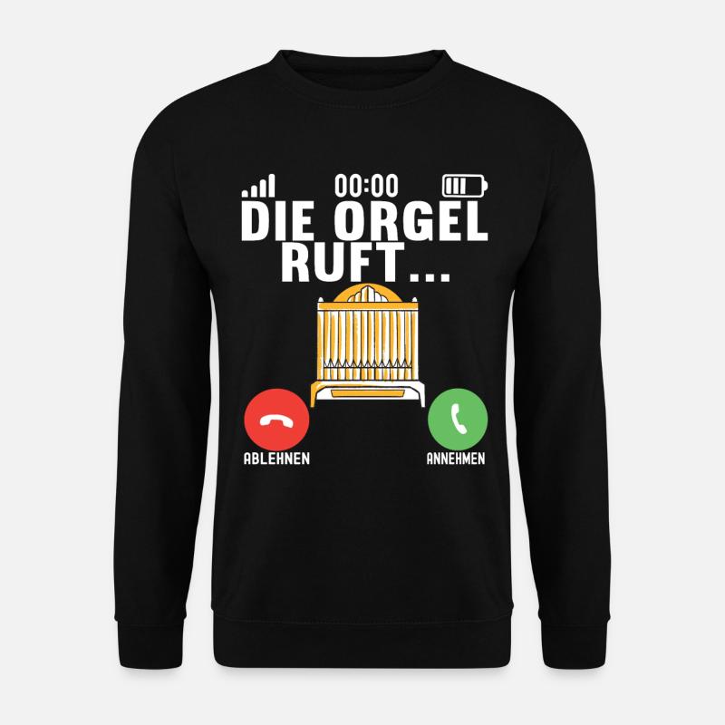 Orgel Organist Orgelspieler - Unisex Pullover - Schwarz